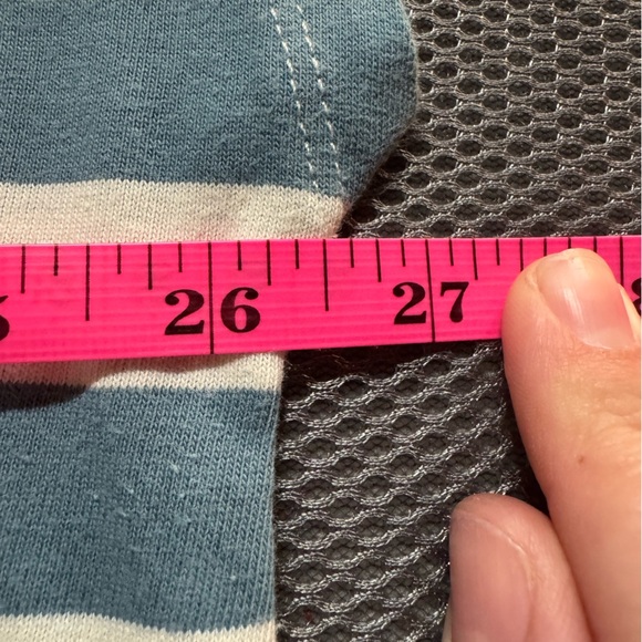 Madewell Relaxed Polo Tee Striped Blue and White Size XXL - Picture 8 of 10